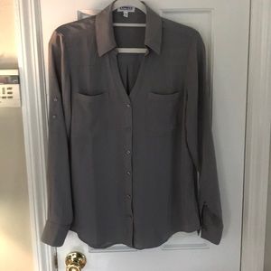 Grey dress button up